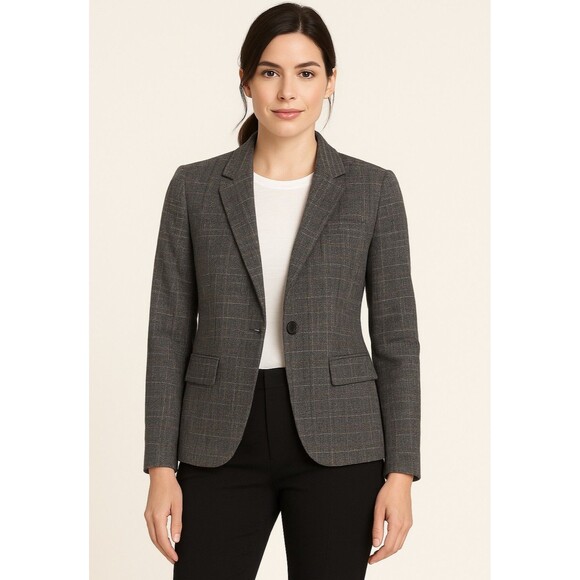 Max Studio Gray Blazer Designer Jacket Women's 4 Pockets Stretch Corpcore Career - Picture 1 of 6